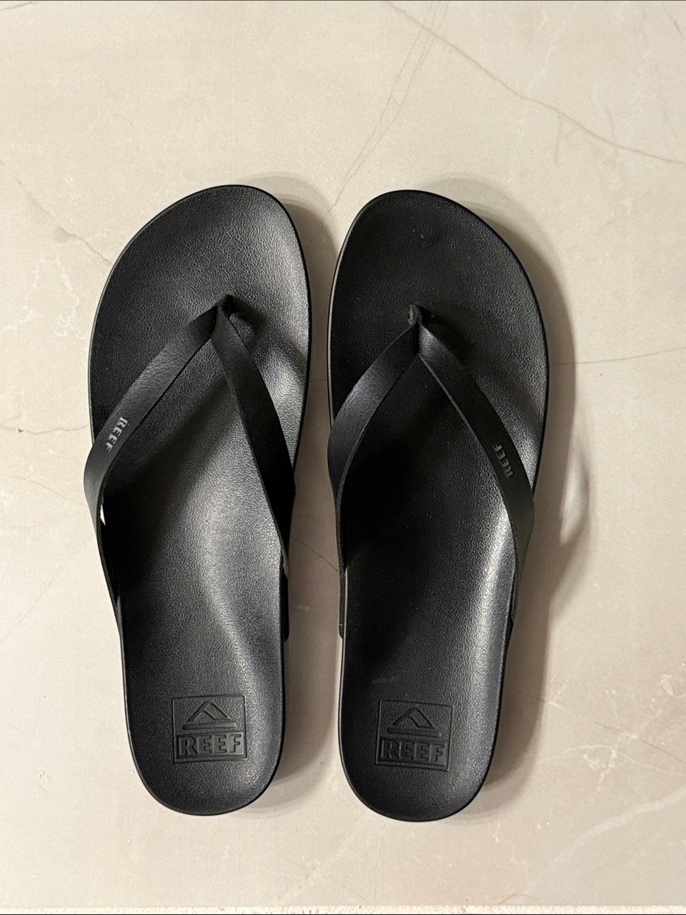 Reef Women’s Black Cushion Court Flip-Flops